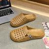 2024 Verano Nuevo Estilo Zapatos de Agujeros Hogar Exterior Antideslizantes Suela Suave Pantuflas Transpirables Sensación en los Dedos Sandalias Baotou