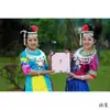Tocado Miao Zhai estilo exótico de Guizhou vestido para disfraz Miao sombrero de plata collar accesorios de ropa étnica minoritaria Dong para mujeres