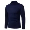 Suéter de Gola Alta Coreano Slim-fit Masculino Preto Moda Outono e Inverno Suéter Versátil Masculino Suéter de Tricô
