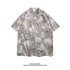 Camisa floral estilo tailandês masculina moda verão marca tendência Ruan bonito manga curta plus size solta para casal usar Seda de Gelo secagem rápida camisa de praia