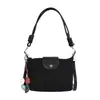 Bolso de hombro vintage de gamuza modelo nuevo 2026, bolso cruzado versátil de nicho para el día a día con correa de hombro de cuerda trenzada, bolso de axila con sensación de alta gama
