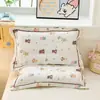 Funda de almohada de gasa arrugada de algodón de dibujos animados para niños, paquete individual, para guardería y estudiantes de primaria, funda de almohada para siesta, funda de almohada de algodón puro
