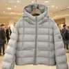 Modelo Nuevo 2026 Chaqueta de Algodón Tijera para Mujer, Abrigo Corto Acolchado, Abrigo de Algodón con Capucha Estilo Coreano, Chaqueta de Algodón Holgada y Cálida