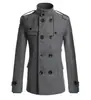 Abrigo de lana para hombre, nuevo, de AliExpress, de comercio exterior, ajustado, de longitud media, N3