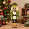 Bestseller de Navidad Adorno de Soldado Cascanueces Figura de Dibujos Animados de Madera Decoración de Escritorio Regalo Festivo Europeo y Americano