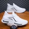Comércio Exterior Sapatos Esportivos Masculinos de Verão Novos Antiderrapantes Casuais para Corrida Fly Woven Respiráveis Confortáveis Sapatos Brancos Atacado