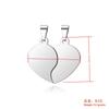 Colgante de pareja de acero inoxidable, colgante de pareja de moda de acero de titanio, colgante de corazón para hombre y mujer, llavero con grabado DIY.