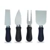 Venta al por mayor en fábrica cuchillo para queso de acero inoxidable juego de 4 piezas mango de PP cortador de crema cuchillo para queso pizza