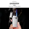 Encendedor Inflable de Gama Alta con Encendido Directo y Deslizamiento Lateral con Llama Azul, A Prueba de Viento, Metal, Elegante, Lujoso, Moderno para Hombres