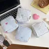Bolsa Casual Rayada de Tofu Casero para Mujer, Bolso Clutch tipo Satchel, Bolsa de Cosméticos Linda Toalla de Tía, Bolsa Pequeña de Mano para Estudiante
