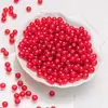 Jade sintético cornalina roja agujero recto cuenta redonda cuentas sueltas diy paquete de material para tejido hecho a mano accesorios para cuentas de joyería venta al por mayor