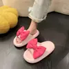 Sandálias Princesa com Laço para Mulheres, Chinelos de Solado Grosso para Uso Externo no Verão, Chinelos Macios Antiderrapantes para Casa, Novo Estilo 2026