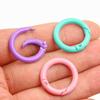 15 colores suministro directo de fábrica hebilla de resorte redonda de color metal para manualidades conector de cadena para perro joyería