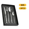 Produto Mais Vendido da Amazon: Conjunto de Talheres de Aço Inoxidável 410 com 24 Peças, Cavaleiro 4 Peças Principais Conjunto de Faca de Bife, Garfo e Colher Estilo Ocidental