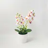 Bacia Redonda com Dois Garfos, 12 Flores Artificiais, Pequenos Enfeites de Bonsai, Arranjos Florais para Salão de Casamento, Flores Artificiais para Cinema, Vasos de Plantas Verdes