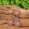 Aretes Calientes Transfronterizos con Goteo de Aceite para Mujer Coloridos Exquisitos Aretes Vintage Europeos y Americanos Exagerados Geométricos Bohemios Joyería para la Oreja