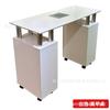 Mesa de Manicura Móvil, Estación de Manicura para Salón de Uñas con Ruedas Móviles, Aspiradora de Escritorio, Mesa de Manicura Individual/Doble de Mármol