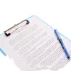 Clip de plástico PP transparente para tablero de escritura, férula para escribir notas, archivador, clip para menú, clip para facturas, tamaño A4 y A5.