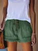 Shorts Jeans de Cintura Elástica com Franjas para Mulheres - Comércio Exterior Europeu e Americano - Suprimento Transfronteiriço