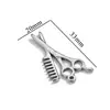 Pingente de ferramenta de aço inoxidável secador de cabelo tesoura faca de cozinha colher pingente de joia colar de brincos DIY