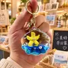 Colgante de Bolsita de Arena Movediza Oceánica Rellena de Aceite Llavero de Concha Animales de Dibujos Animados Delfín Pingüino Llavero de Muñeco Regalo
