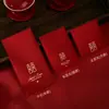 Sobres Rojos para Bodas, Disponibles en Tamaños Grande, Mediano y Pequeño, Gama Alta, con el Carácter "" (Doble felicidad), Adecuado para Dinero de Regalo, Recuerdos de Boda y Sobres Rojos Tradicionales para Bloquear la Puerta en Bodas