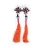 Pendientes de borla hechos a mano para mujer, estilo nacional europeo y americano, largos, de color, con forma de paraguas, bohemios, fabricantes de joyas al por mayor