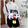 Nova Bolsa Infantil 2022 Meninas Padrão Mickey Mouse Bolsa Bowling de Mão Ombro Transversal Desenho Animado