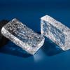 Tijolo de vidro super branco tijolo de cristal parede divisória tela de banheiro transparente sólida cor vermelha quadrada tijolo de fusão a quente