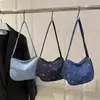 2025 Jeans Doce Estilo Feminino Casual Pequeno Fresco Outono Nova Moda Casual Uma Alça Transversal Portátil Axila Bolsa