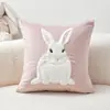 Fundas de Almohada de Pascua Serie Simple Popular de Temu con Estampados de Conejitos Lindos Fundas para Cojines de Sofá Decoración Festiva