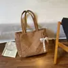 Bolsa de Gran Capacidad Otoño/Invierno para Mujer 2026 Nuevo Diseño de Cuadros de Diamantes Lona Moda Nicho Versátil Para Clase Viajes Cotidianos Bolso Tote