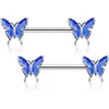 Atacado Europeu e Americano Venda Quente Moda Coração Borboleta Flor Coração em Forma de Coração Diamante Conjunto de 8 Peças de Joias para Piercing Unha do Mamilo Argola do Mamilo