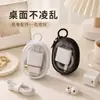 Bolsa de almacenamiento transparente para cable de datos para viajar, gestión de cables de cargador digital, protección, almacenamiento visual multiusos, bolsa portátil