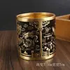 Sujetalápices de latón decoración de escritorio de oficina estudio ocho inmortales cruzando el mar ciruelo orquídea bambú crisantemo manualidades metálicas decorativas venta al por mayor