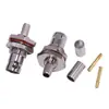 Conector Coaxial de Radiofrequência Bnc-Ky-3 Hexagonal Grande à Prova d'Água Através da Parede Fêmea Fêmea Conector para Cabo Rg58