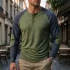 Sudadera casual estilo americano para comercio exterior transfronterizo europeo y americano, con patrón de gofres, bloques de color, manga larga, cuello redondo con dos botones
