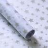 Papel Perlado con Patrón de Lámina Dorada Forro de Embalaje Floral con Lunares de Estrella de Cinco Puntas Rayas Papel para Envolver Flores Estilo 20 Pulgadas