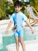 Traje de baño para niños Traje de baño de una pieza para niño Astronauta Niño pequeño Dibujos animados Protector solar para niño Traje de baño para bebé