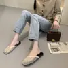 Sandálias Preguiçosas Antiderrapantes Simples de Malha Respirável Sapatos Planos Moda Outer Wear Estilo Coreano Chinelos de Dedo para Mulheres