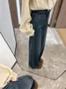 Jeans Retro Azules de Pierna Ancha para Mujer, Nuevo Estilo Otoño, Tallas Grandes, Tiro Alto, Adelgazantes, Holgados, Pierna Recta, Pantalones de Longitud Completa