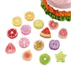 Acessórios de Resina DIY Desenho Animado, 15 Tipos de Presilhas de Cabelo com Fatias de Frutas, Decorações para Capas de Celular, Fivelas de Sapato, Chaveiros, Acessórios para Pingentes