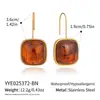 Pendientes Cuadrados de Resina con Forma de Cubo de Azúcar Transfronterizos Estilo Maillard Dopamina Sexy Moda Joyería Diaria Que No Se Desvanece