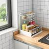 Estante de Almacenamiento Extraíble para Fregadero de Gabinete de Cocina Estante de Almacenamiento para Baño Estante de Almacenamiento para Condimentos de Encimera Spot