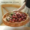 Plato de Fruta Japonés Kens Mimbre Imitación Cesta de Snacks para Sala de Estar Cesta de Almacenamiento de Verduras para Cocina Cesta de Picnic Cesta de Frutas para el Hogar