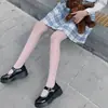 Meias Brancas Brilhantes Estilo Japonês Oleosas Brilhantes Sexy Roupa de Garota Hot Jk com Estilo de Desejo Puro Juvenil Meia-Calça Preta