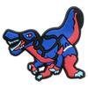 Hebilla de PVC con diseño de dinosaurio de dibujos animados, accesorio para zapatos, hebilla decorativa, desmontable, con pegamento suave, para bricolaje