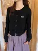 Cárdigan Abrigo de Punto Gris para Mujer Ropa de Abrigo Otoño Invierno Nuevo Estilo Holgado Perezoso Cuello Redondo Suéter Capa Base