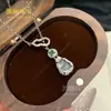 Atacado Novo Estilo Chinês Jade Espuma d'Água Natural Tipo Gelo Alto Pingente em Forma de Cabaça com Inlay Banhado a Prata e Colar de Jade Exquisito