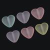 Pintura al tacto Cuentas de corazón Acrílico Sensación de goma Cuentas de corazón Pulsera DIY Cuentas separadas Colgante Joyería DIY al por mayor